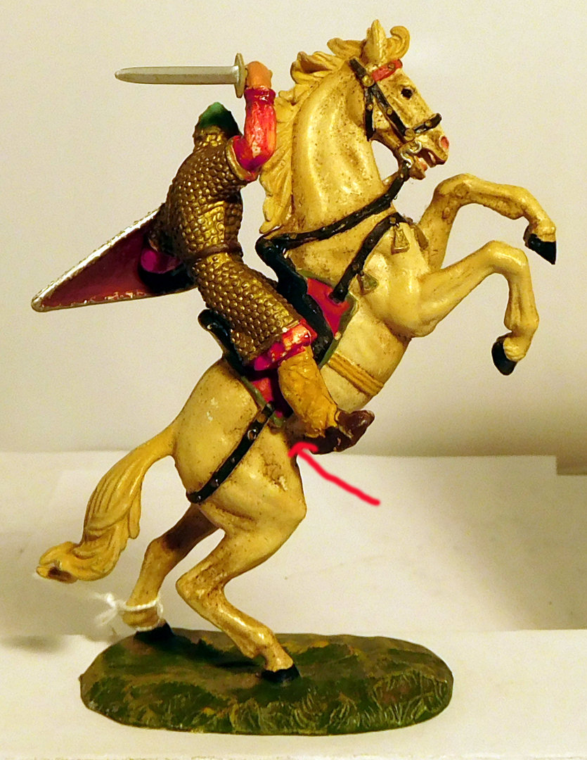 20 Old Elastolin Plastic Blanks Figures Knight Normans Horseman Rider To 3in 