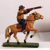 Elastolin Cowboy zu Pferd mit Gewehr